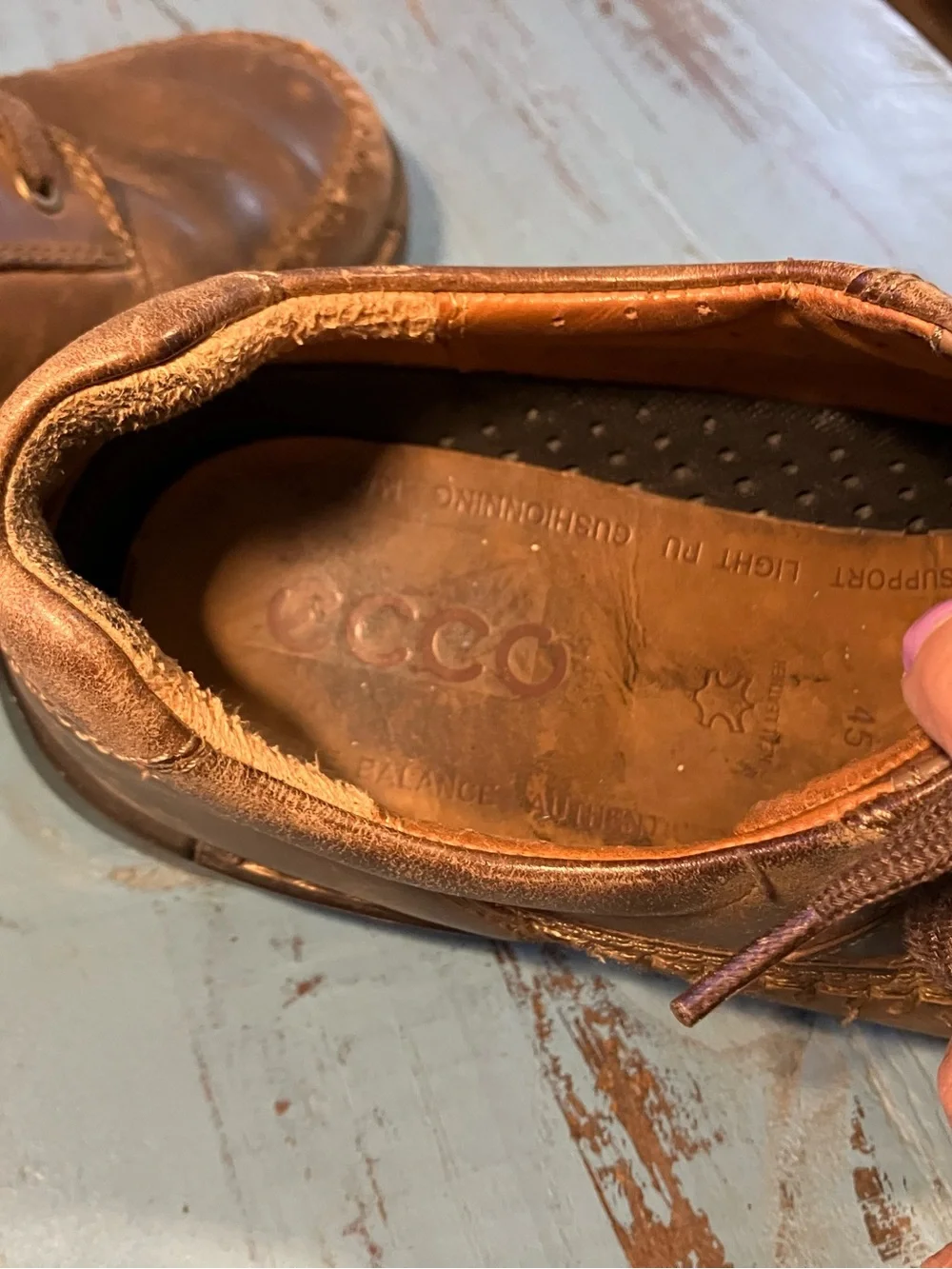 Ecco Men's Brown Leather Boat Shoes (11-11.5)